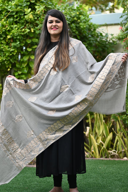 Pashmina Silk Gota Patti Stole - Urban Roots