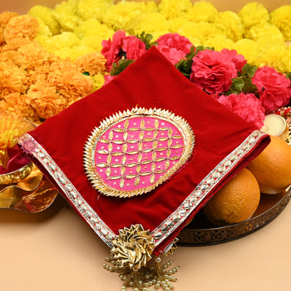 Thaal Cover Thaal Posh Velvet Fabric - Urban Roots